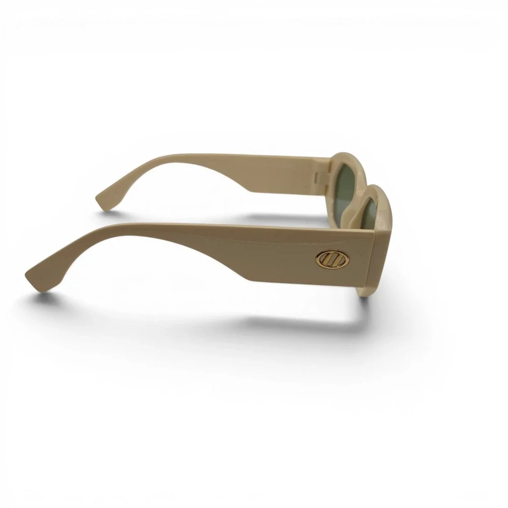 Le‎ Specs Womens Slaptrash Sunglasses Ivory Beige Hexagon Le Sustain 2329601 OS